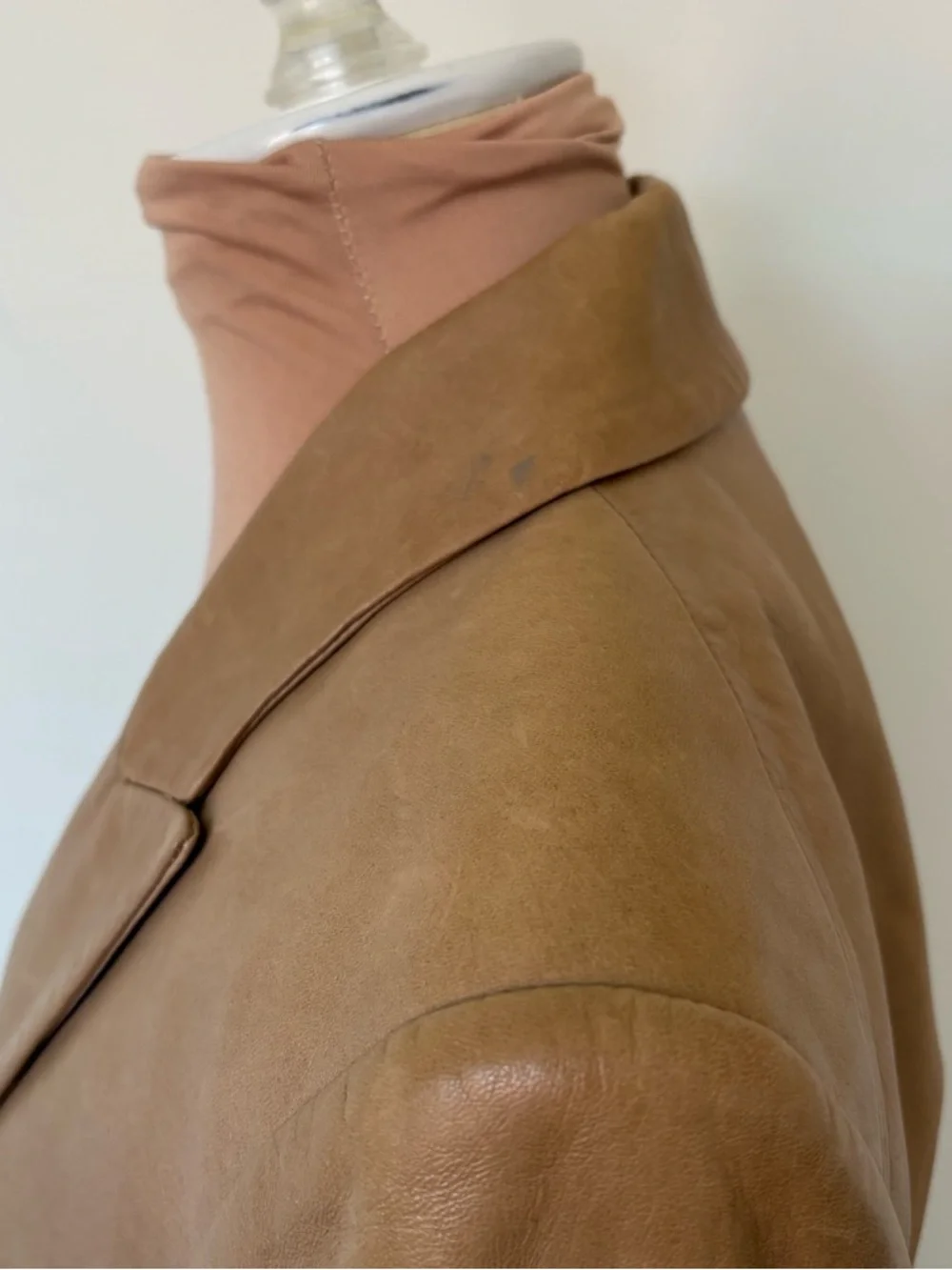 Veronica Beard Brown Cooke Dickey Lambskin Leather Double Breasted Jacket Size 2